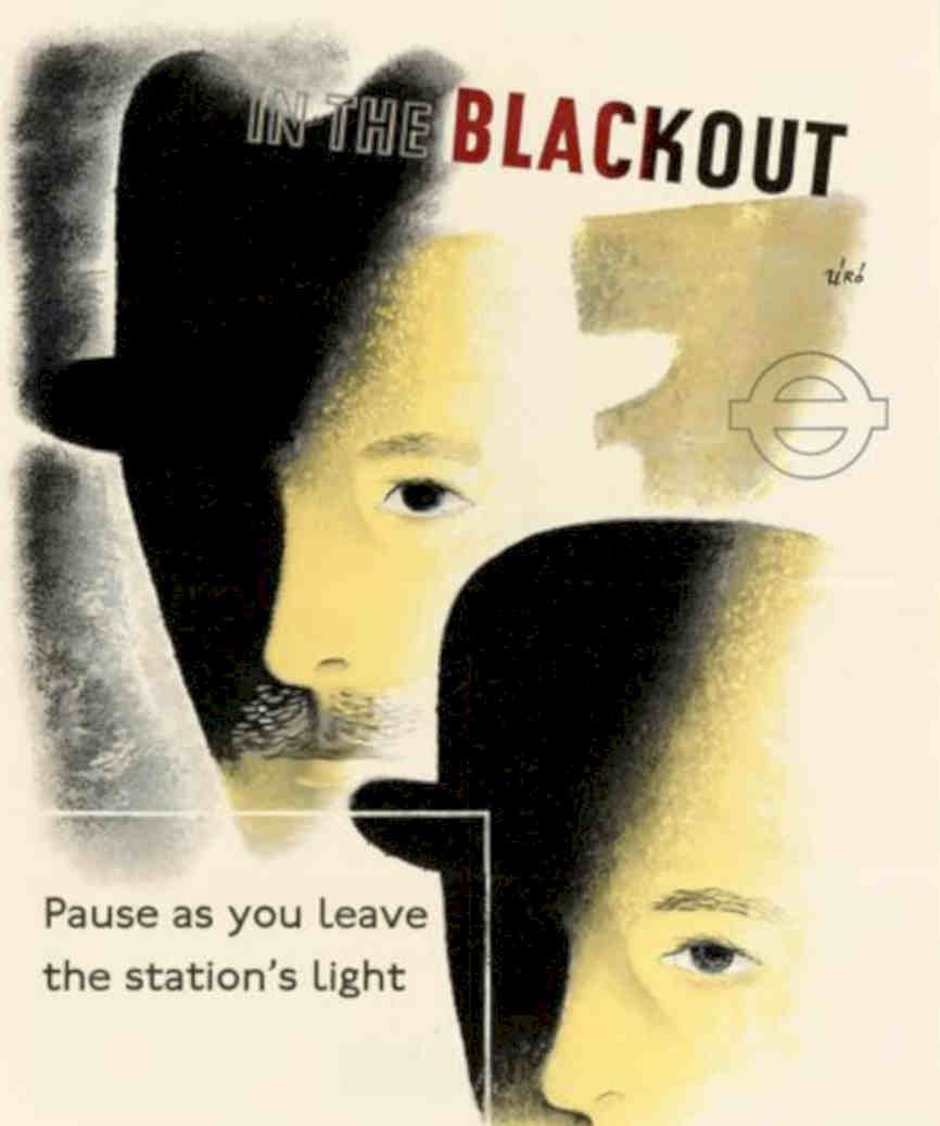 Blackout Men Train Vintage Retro Advert Poster A4 Photo Print
