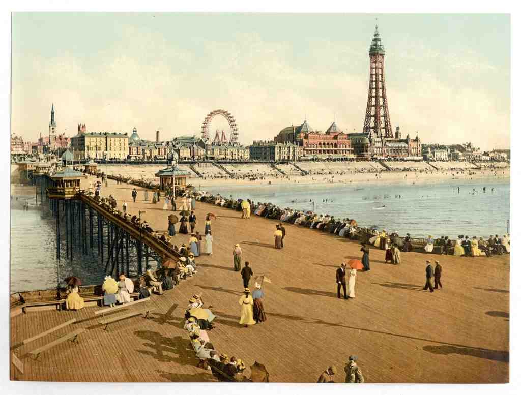 Blackpool From North Pier England Ii Vintage A4 Photo Print