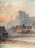 Blair John 1850 1934 A Summer in Skye 1912 Edinburgh Castle from Grassmarket A4 Photo Print