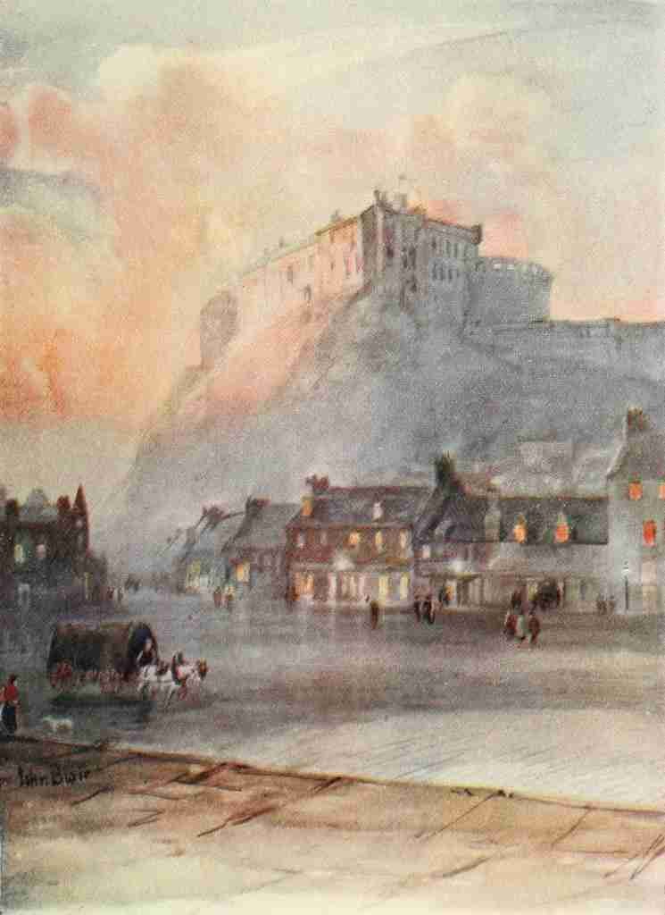 Blair John 1850 1934 A Summer in Skye 1912 Edinburgh Castle from Grassmarket A4 Photo Print