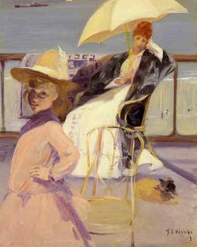 Blanche Jacques Emile Sur La Terrasse A4 Photo Print
