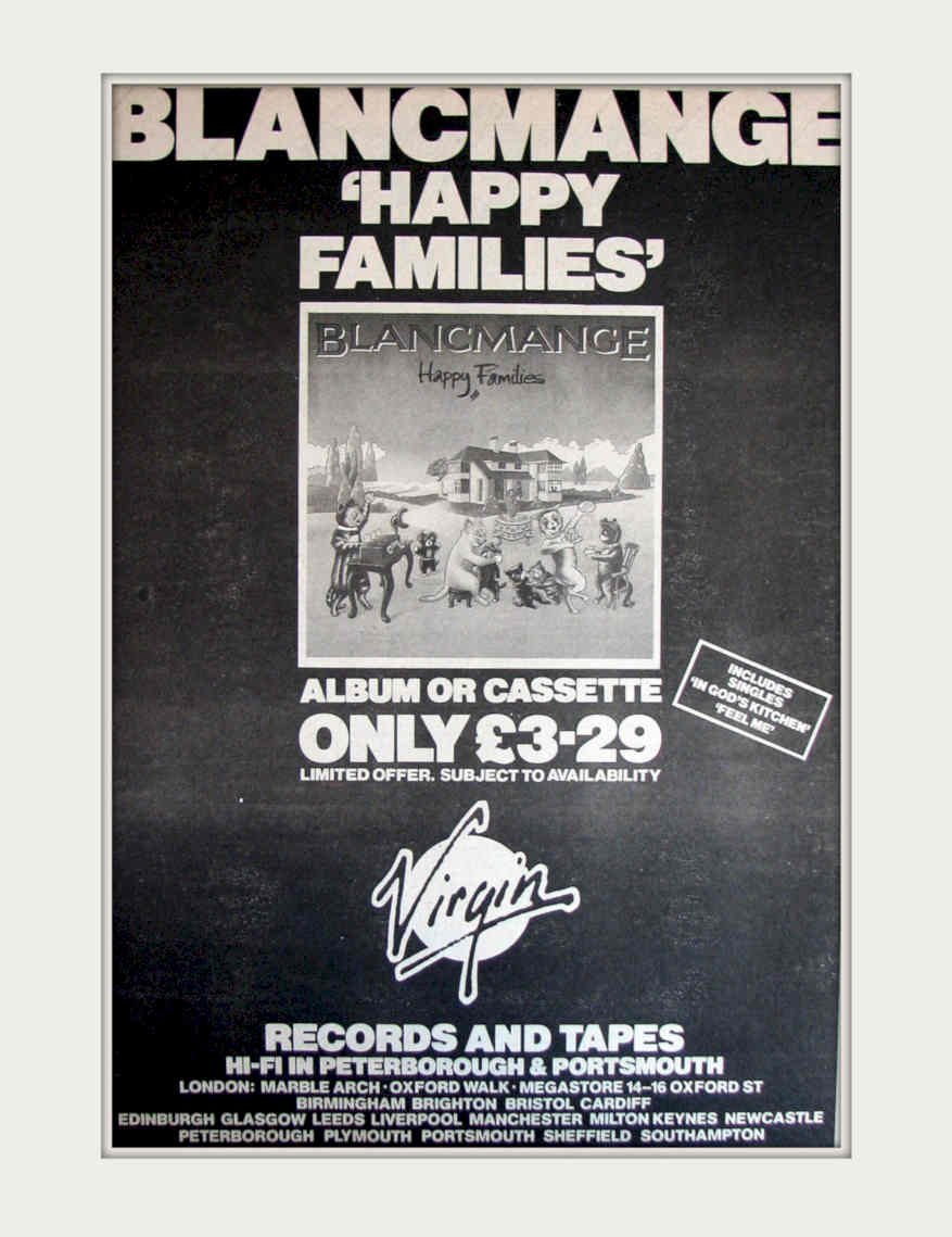 Blancmange Happy Families Vintage Retro Advert Poster A4 Photo Print
