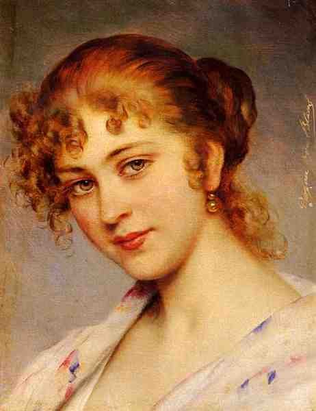 Blass Eugen Von A Portrait Of A Young Lady A4 Photo Print