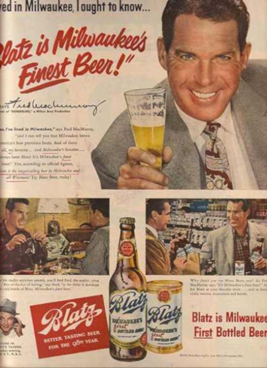 Blatz Beer Milwaukee Vintage Retro Advert Ads A4 Photo Print