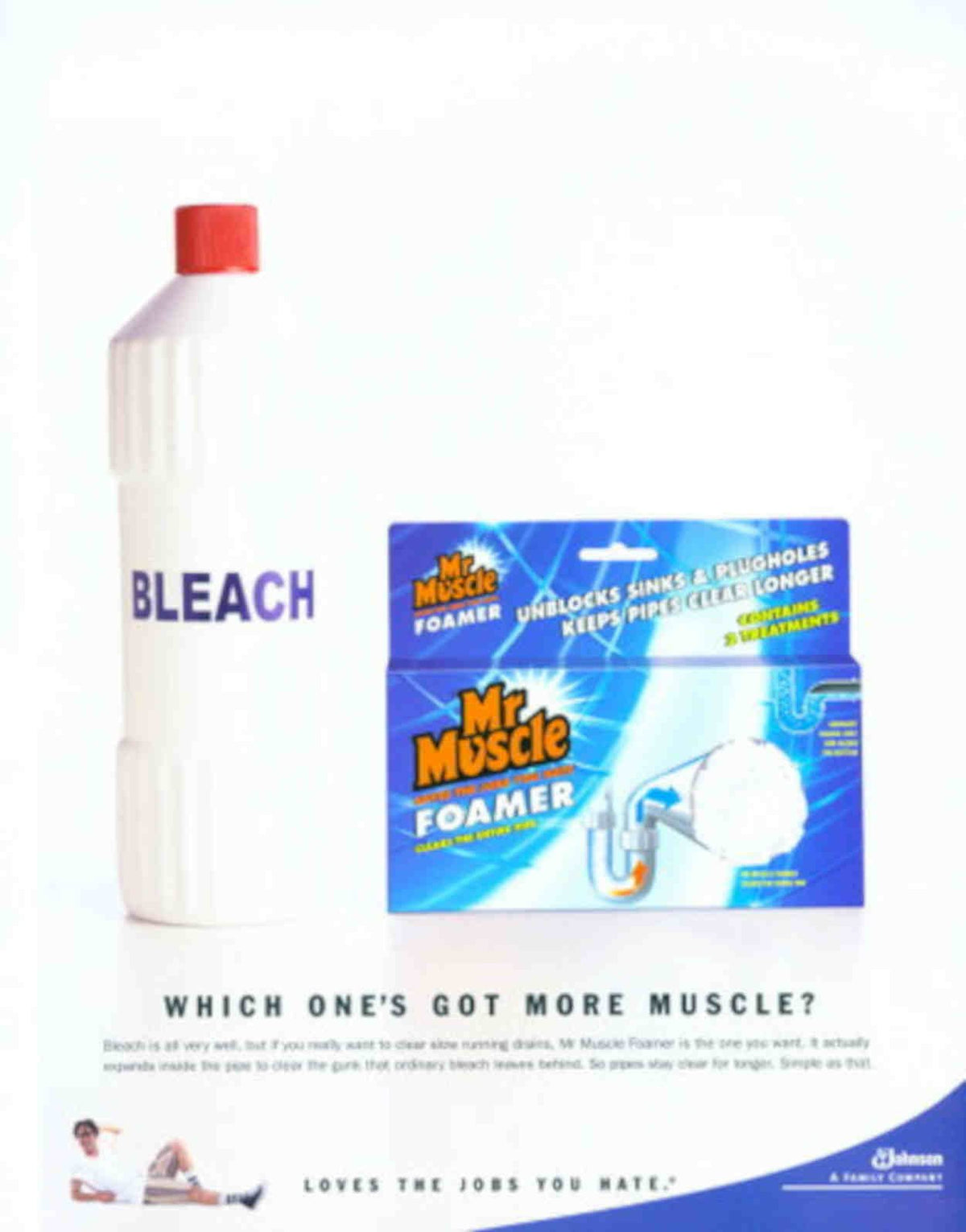 Bleach Muscle Foamer Vintage Retro Advert Poster A4 Photo Print