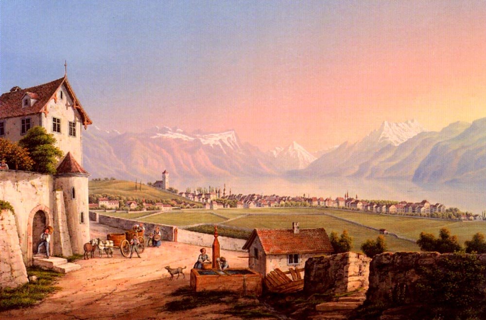 Bleuler Ludwig Vue De Vevey Et De Ses Environs Art A4 Photo Print