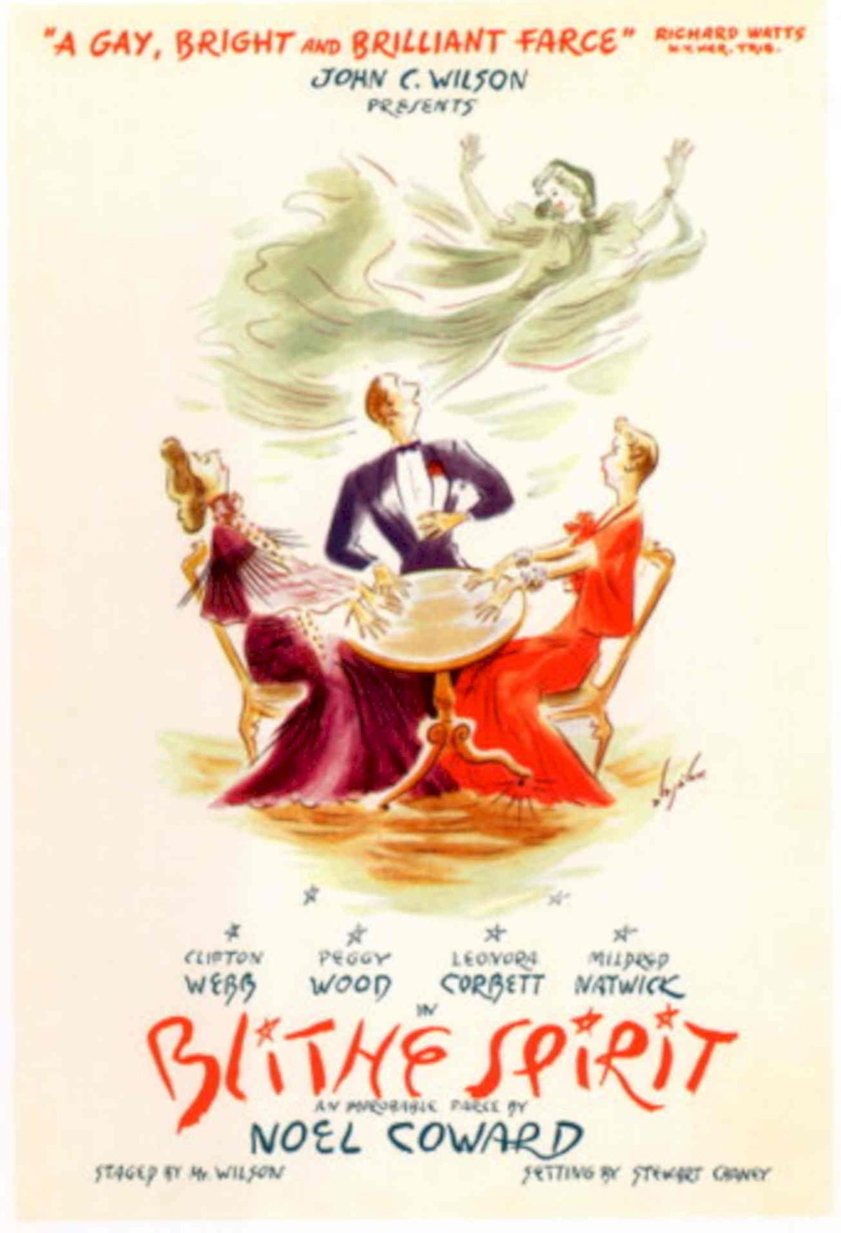 Blithe Spirit Ghosts 1940s Vintage Retro Advert Poster