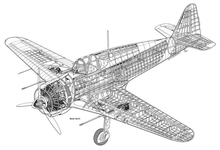 Bloch MB 150 cutaway A4 Photo Print