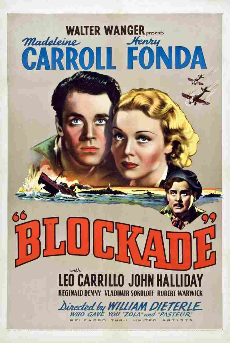 Blockade 1938 01  film star poster A4 Photo Print
