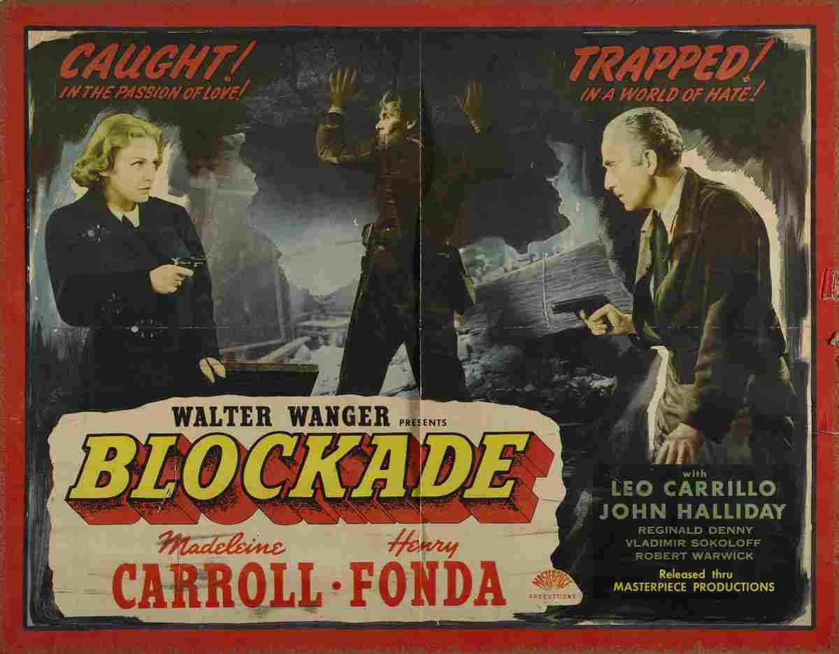Blockade 1938 02  film star poster A4 Photo Print