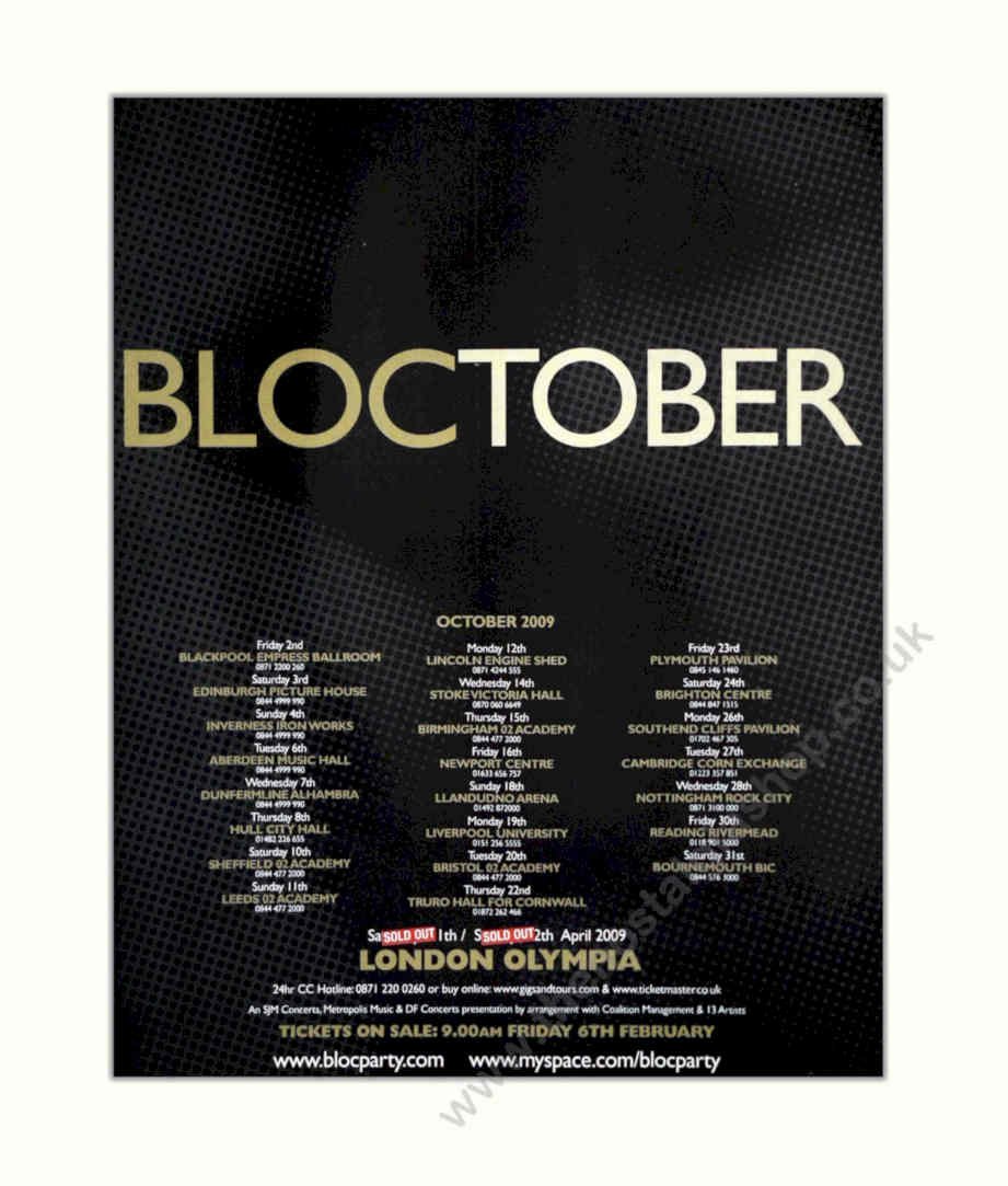 Bloctober Festival Schedule Vintage Retro Advert Poster A4 Photo Print