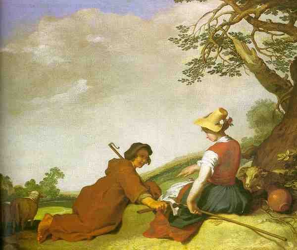 Bloemaert Abraham Shepherd And Shepherdess A4 Photo Print
