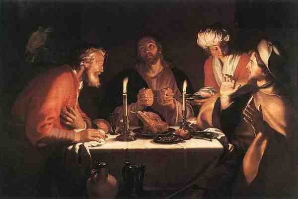 Bloemaert Abraham The Emmaus Disciples A4 Photo Print