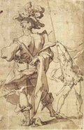 Bloemaert Abraham Warrior And Young Standard Bearer A4 Photo Print
