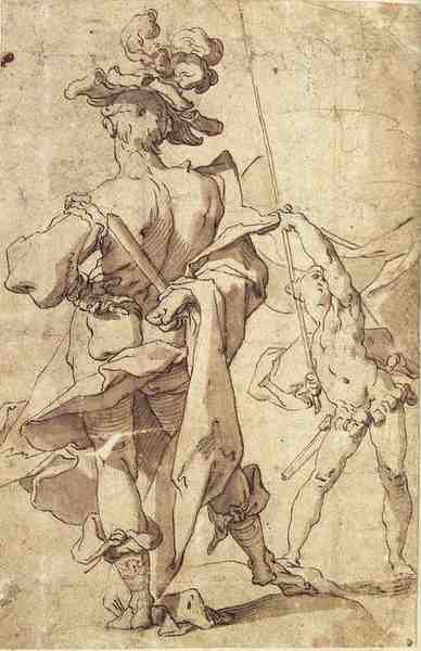 Bloemaert Abraham Warrior And Young Standard Bearer A4 Photo Print
