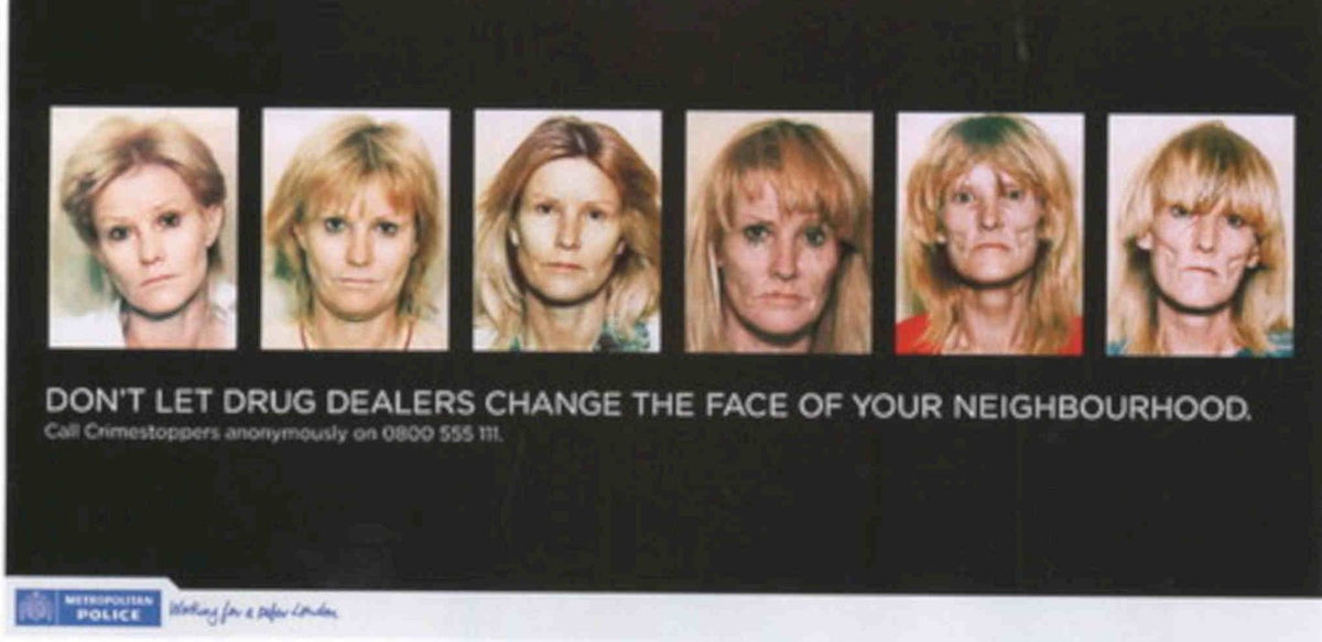Blonde Drug Faces Vintage Retro Advert Poster A4 Photo Print