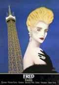 Blonde Eiffel Paris Vintage Retro Advert Poster A4 Photo Print