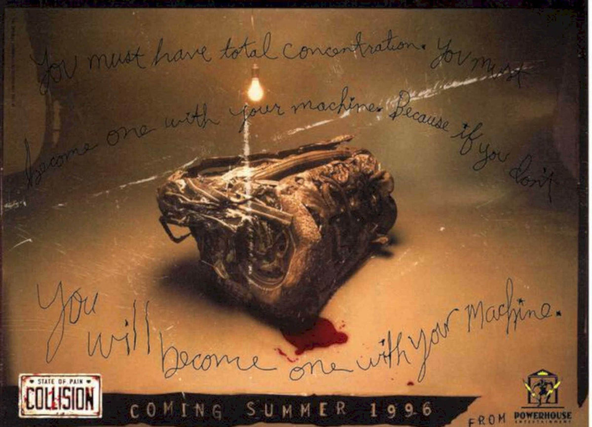 Blood Mitt Collision Vintage Retro Advert Poster A4 Photo Print