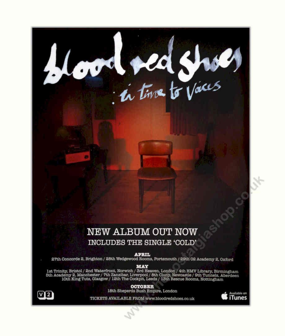 Blood Red Shoes Vintage Retro Advert Poster A4 Photo Print