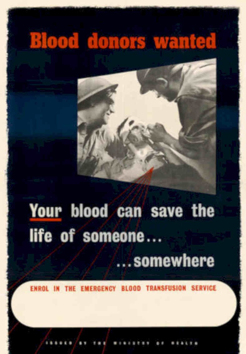 Blood Transfusion Warfare Vintage Retro Advert Poster A4 Photo Print
