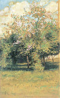 Blooming Trees Hassam Impressionism American A4 Photo Print
