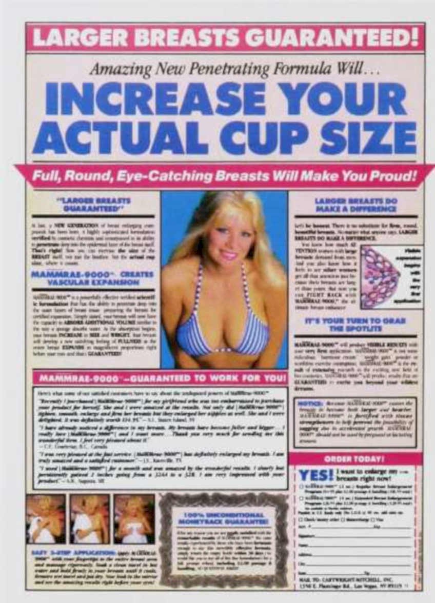 Blue Bikini Guarantee Vintage Retro Advert Ads A4 Photo Print