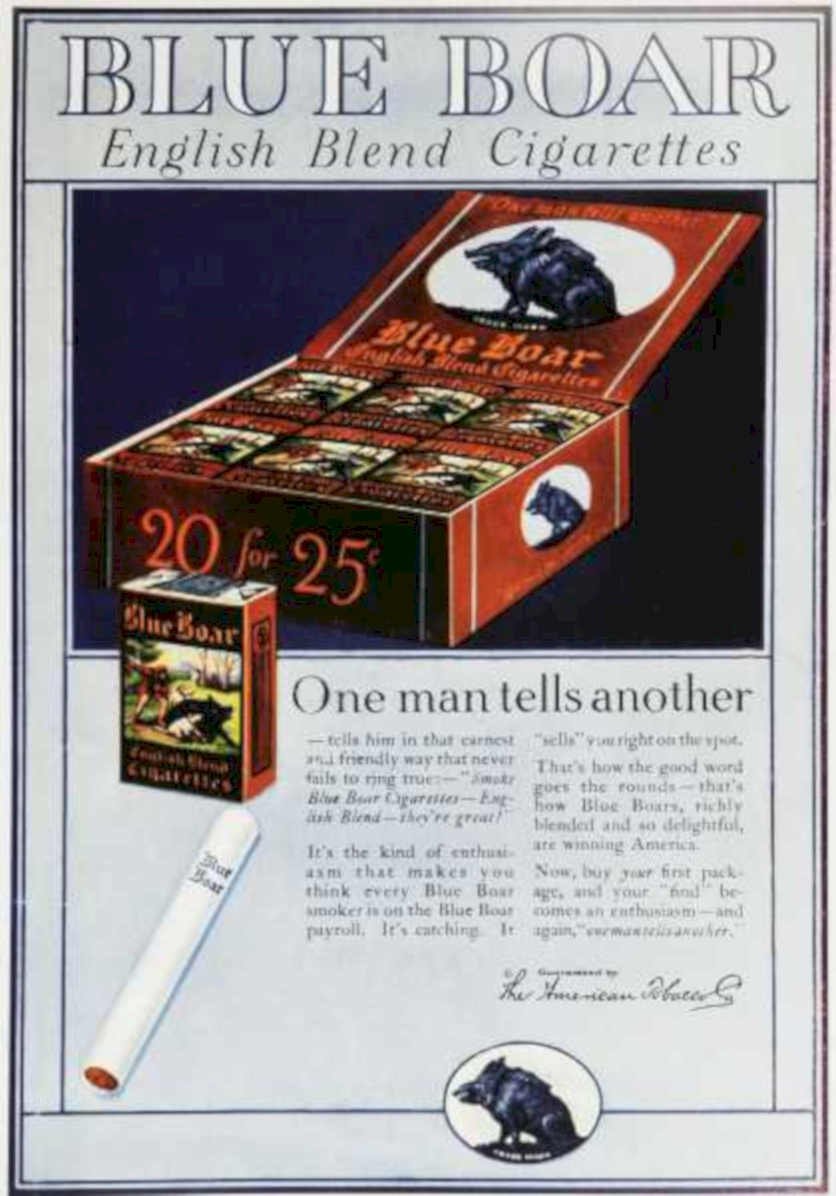 Blue Boar Cigarettes Vintage Retro Advert Ads A4 Photo Print