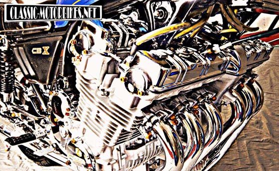 Blue CBX 7 1024x682 motorbike A4 Photo Print
