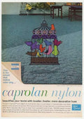Blue Carpet Birdcage Vintage Retro Advert Ads A4 Photo Print