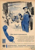 Blue Denim Cow Vintage Retro Advert Ads A4 Photo Print