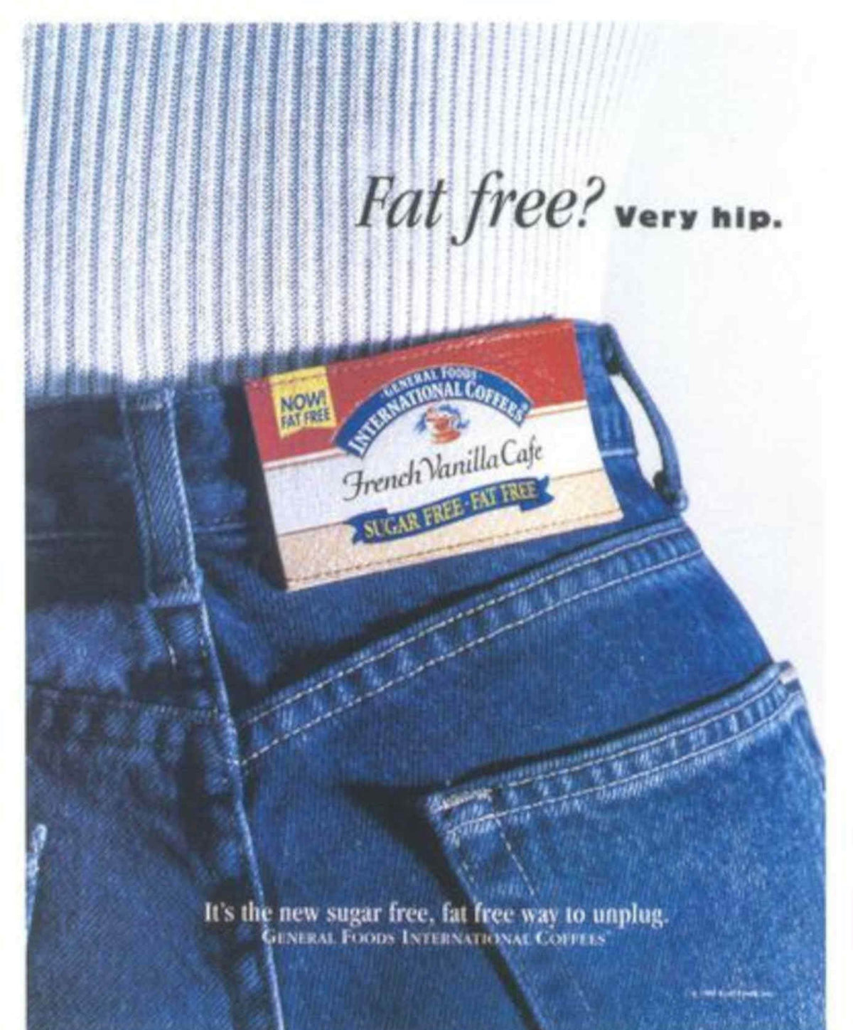 Blue Denim Jeans Vintage Retro Advert Poster A4 Photo Print