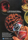 Blue Diamond Almonds Vintage Retro Advert Poster A4 Photo Print