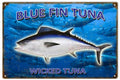 Blue Fin Tuna Vintage Retro Advert Ads A4 Photo Print