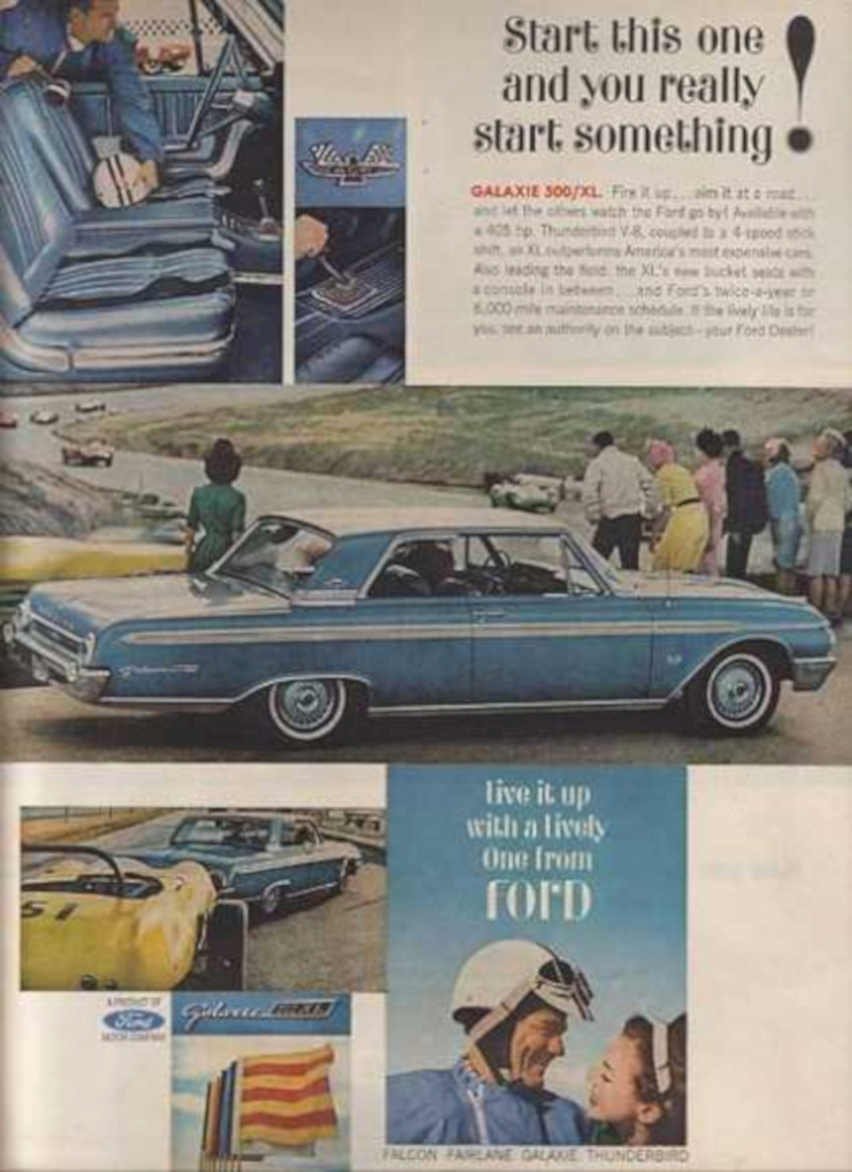 Blue Galaxy Thunderbird Vintage Retro Advert Ads A4 Photo Print