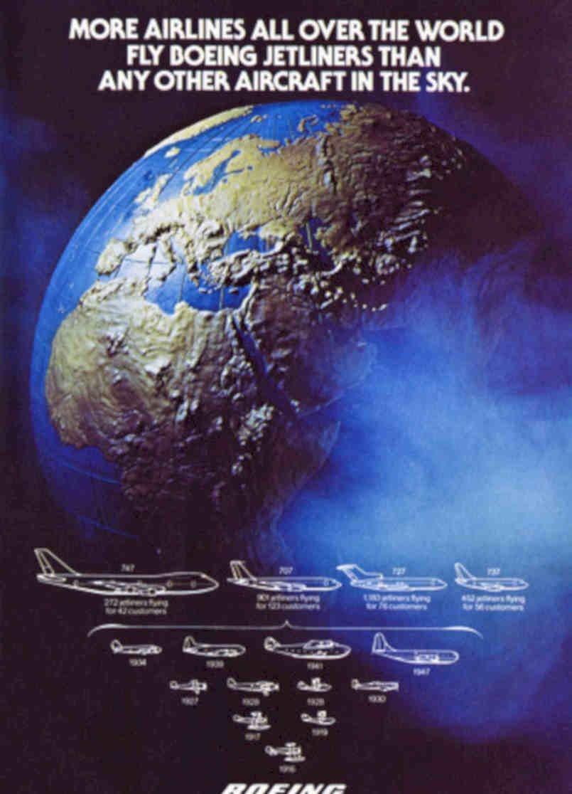Blue Globe Jetliners Vintage Retro Advert Poster A4 Photo Print