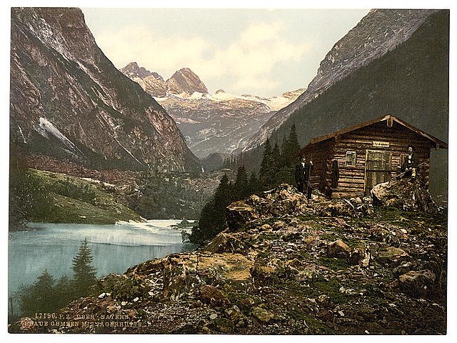 Blue Gumpen Hinterrainthal Upper Bavaria Vintage A4 Photo Print