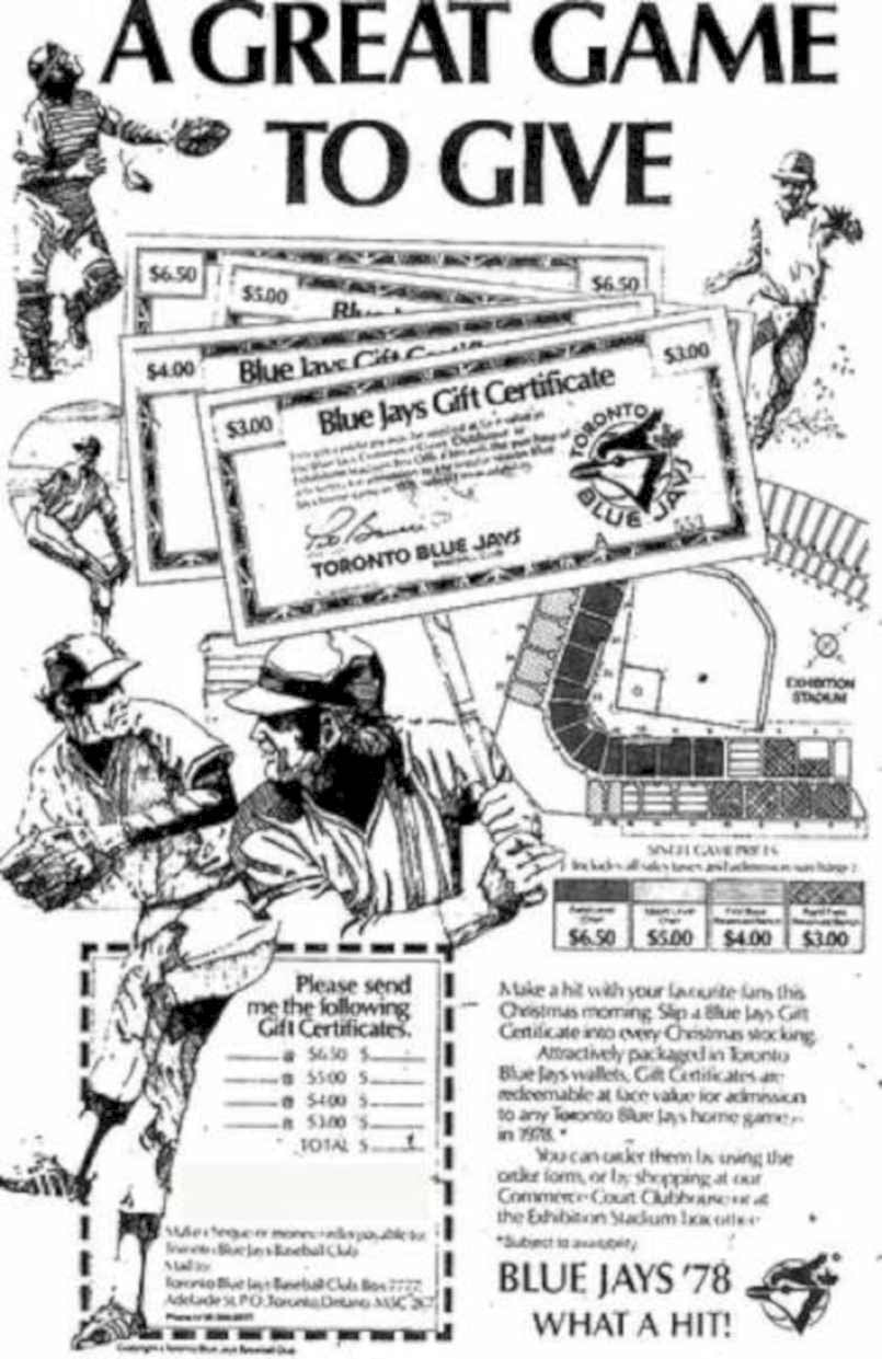 Blue Jays 1978 Vintage Retro Advert Ads A4 Photo Print