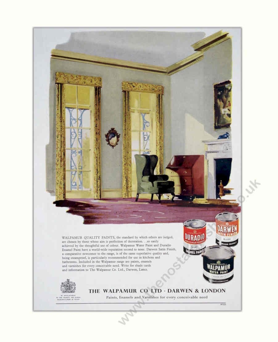 Blue Parlor Scene Vintage Retro Advert Poster A4 Photo Print