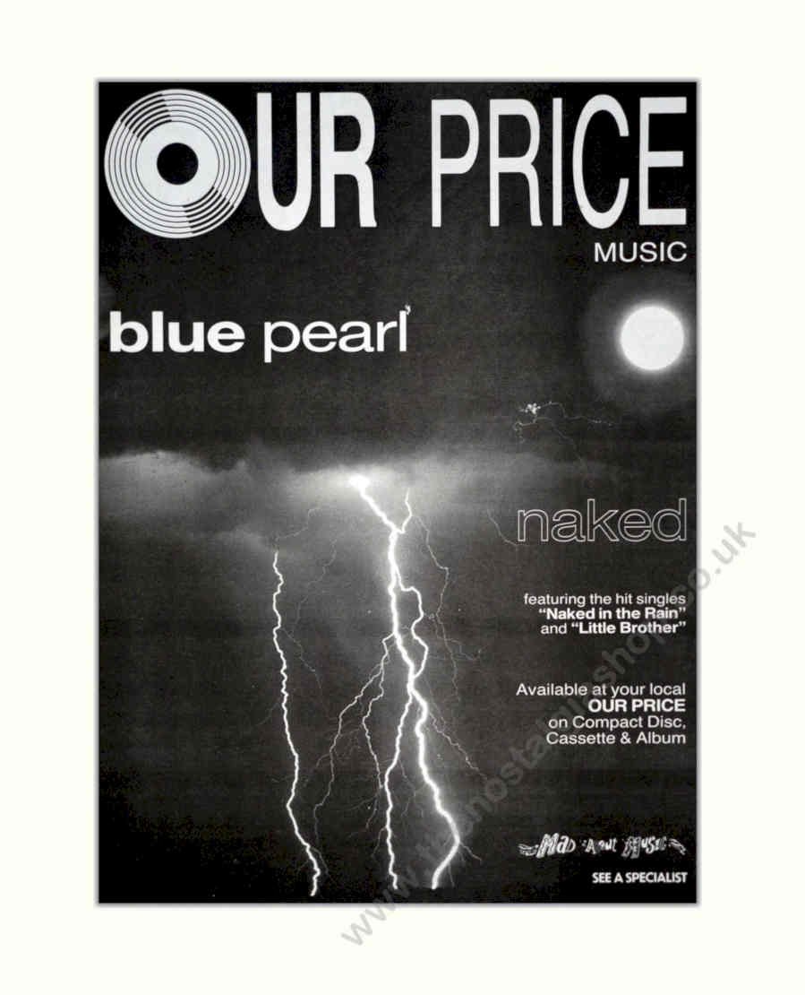 Blue Pearl Naked Vintage Retro Advert Poster A4 Photo Print