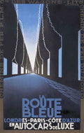 Blue Route Cassandre Vintage Retro Advert Poster A4 Photo Print