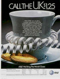 Blue Teacup Calls Vintage Retro Advert Ads A4 Photo Print