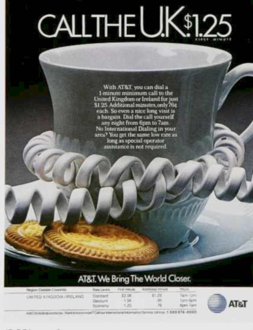 Blue Teacup Calls Vintage Retro Advert Ads A4 Photo Print