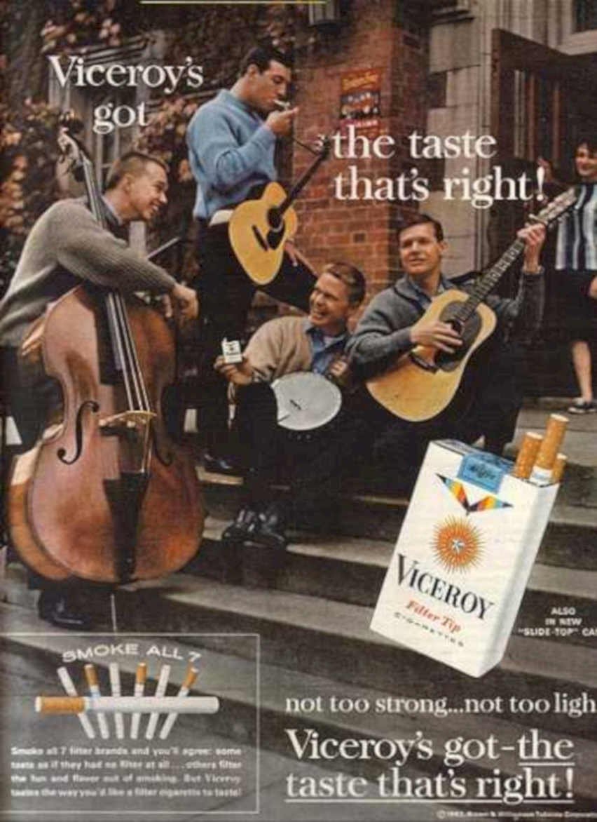 Bluegrass Viceroys Cigarette Vintage Retro Advert Ads A4 Photo Print