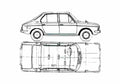 Blueprint 1000 Sedan 1968 A4 Photo Print