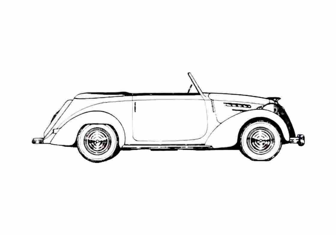Blueprint 1200 Cabriolet 1949 A4 Photo Print