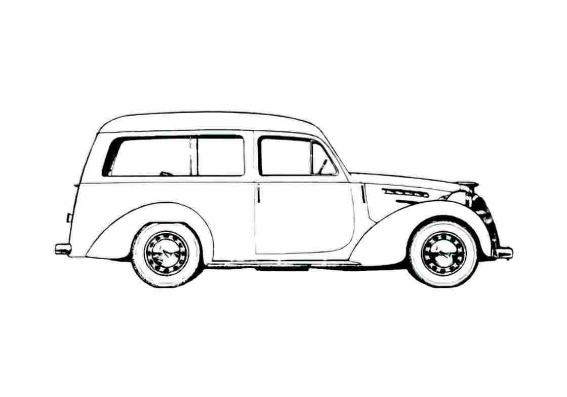 Blueprint 1200 Commerciale Minivan 1949 A4 Photo Print