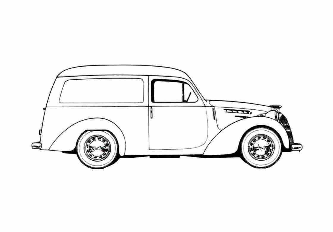 Blueprint 1200 Fourgon Wagon 1949 A4 Photo Print