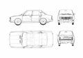 Blueprint 120L Sedan 1976 A4 Photo Print