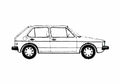 Blueprint 17) 5 door Hatchback 1982 A4 Photo Print