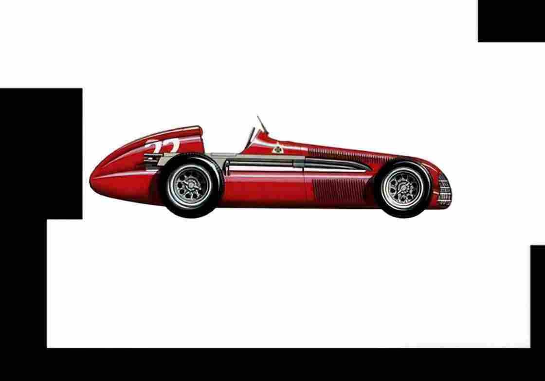 Blueprint 1951 Alfa Romeo 159 f1 01 A4 Photo Print
